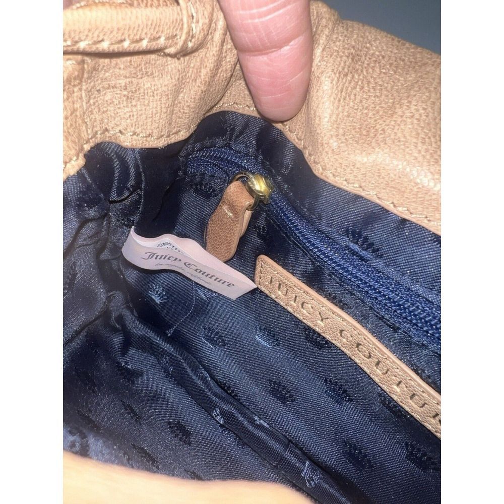 Juicy Couture Brown Goat Leather Fringe Crossbody Purse - Picture 11 of 13